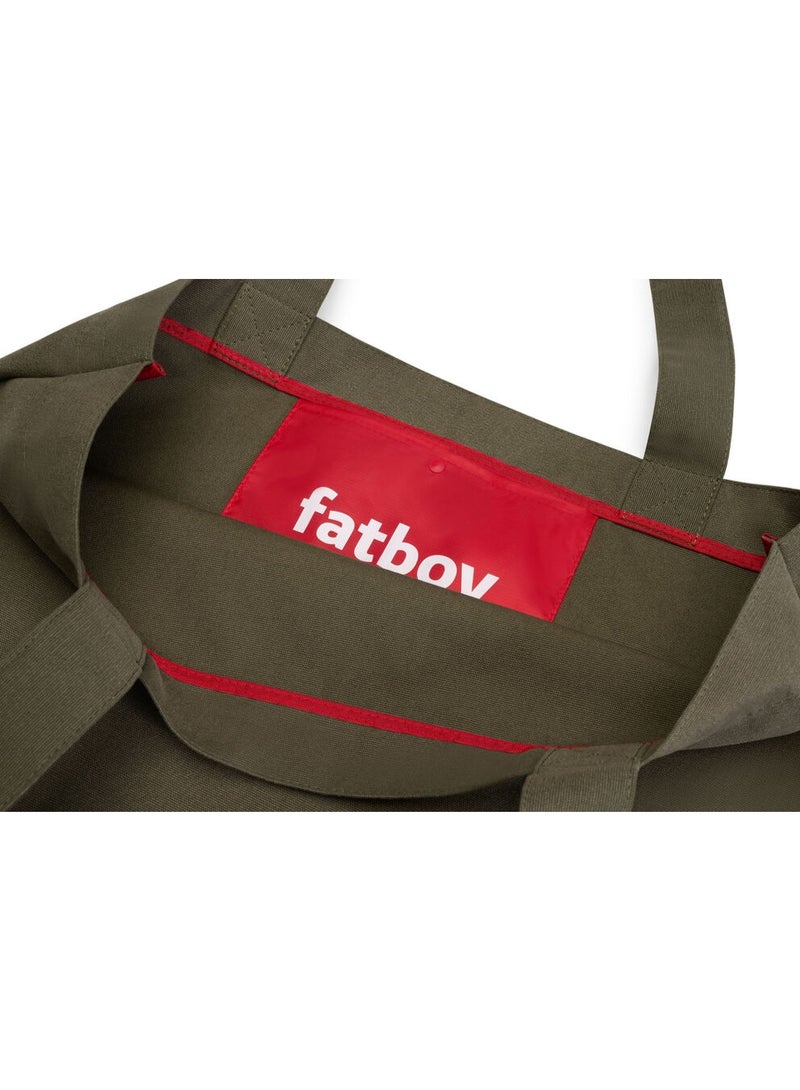 Fatboy حقيبة فات بوي القابلة للحمل | متينة وقوية | مقاومة للماء والأوساخ | جيب داخلي مع إغلاق زر ضغط | بحجم كبير | قطن | حبل بوليستر على الداخل | 61 × 55 سم - غابة ديمب - Image 5